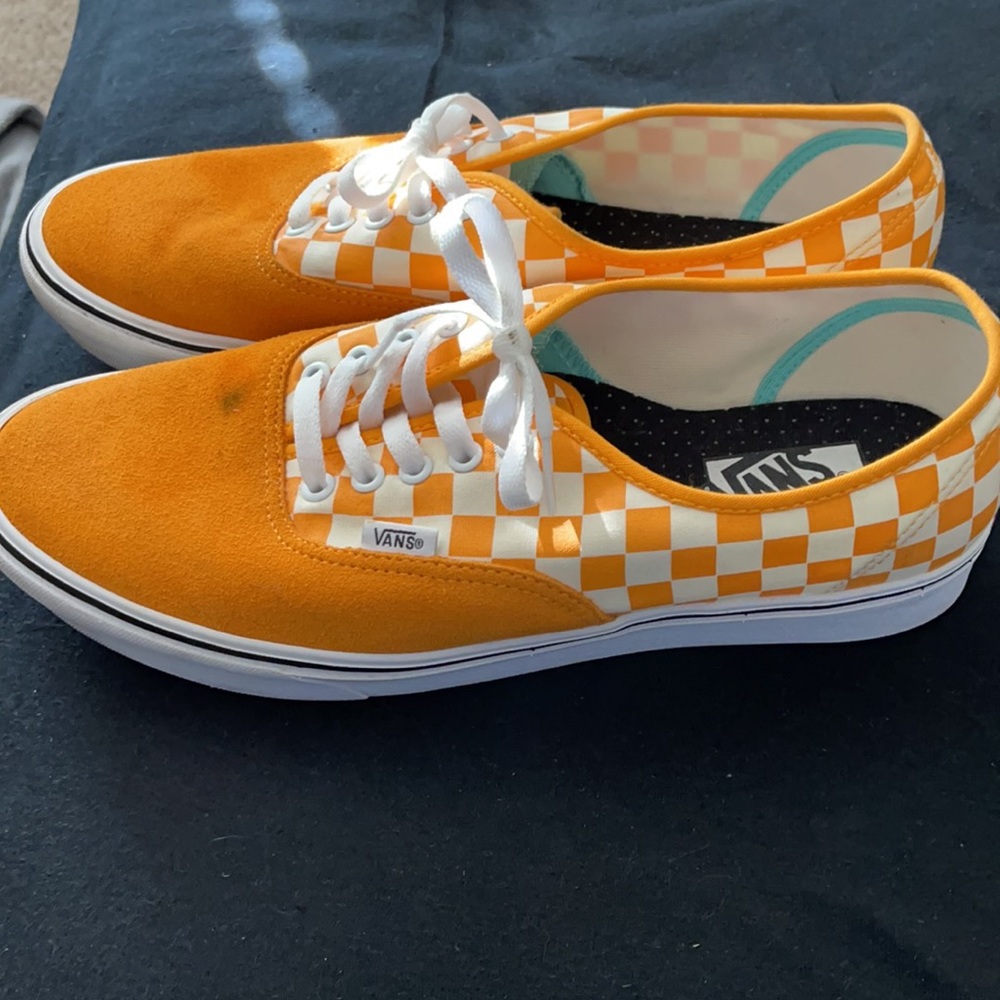 Checkered Vans w/ Suede - Picture 2 of 4